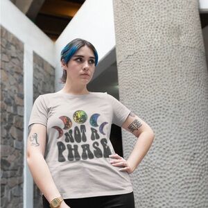 Not A Phase Graphic Beige T-Shirt